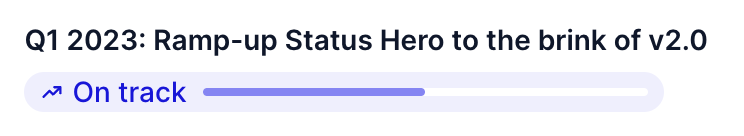 a goal in Status Hero