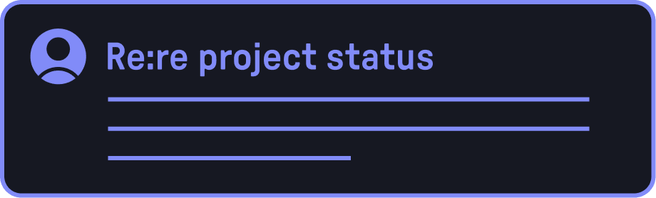 email preview with subject that reads 'Re:re project status'