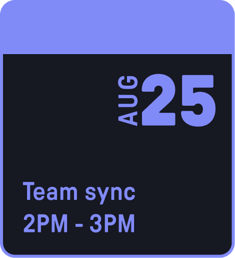 a meeting entry for a team sync